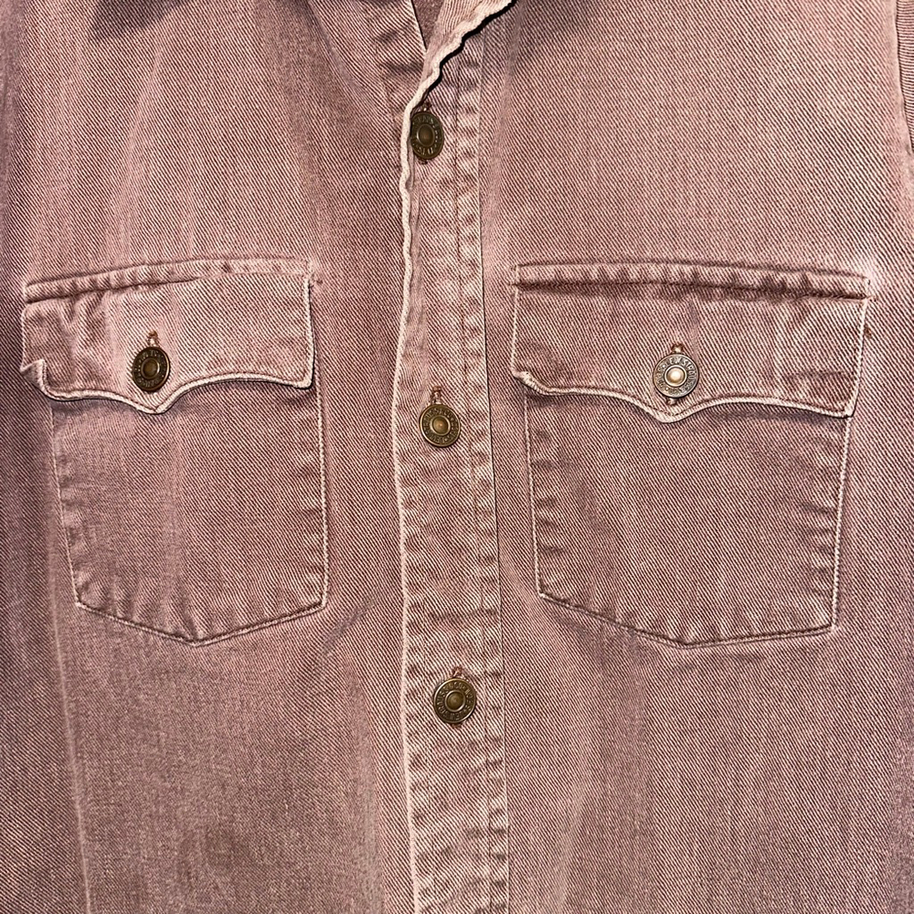 Levi's Double Pocket Denim Jacket 70s Big E Size Medium Brown Maroon Rare Unisex - Picture 2 of 11